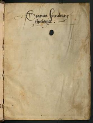 Statuta Facultatis theologice, 1480.