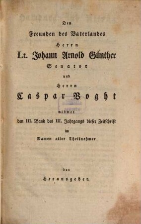 Hamburg und Altona : eine Zeitschrift zur Geschichte der Zeit, der Sitten und des Geschmacks. 3,3, 3,3. 1804