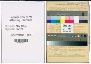Entnazifizierung Erna Geritzmann , geb. 27.03.1922 (Hausangestellte)