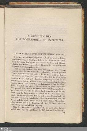Mysterien Des Hydrographischen Instituts