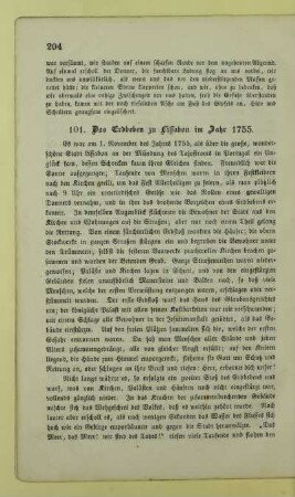 101. Das Erdbeben zu Lissabon im Jahr 1755