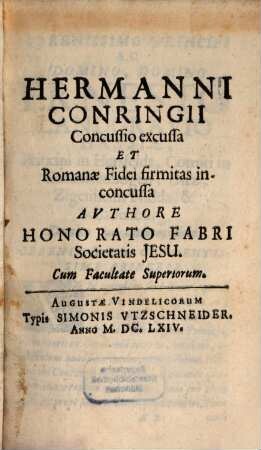 Hermanni Coringii concussio excussa