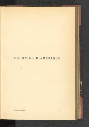 Colonies d'Amérique