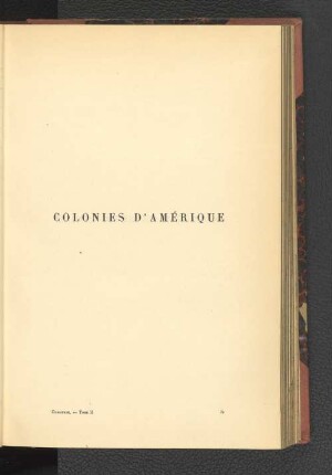 Colonies d'Amérique
