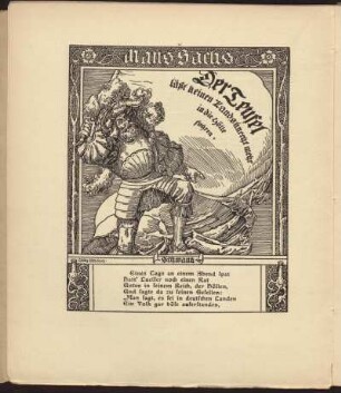 Der Teufel läßt keinen Landsknecht mehr in die Hölle fahren. Schwank.