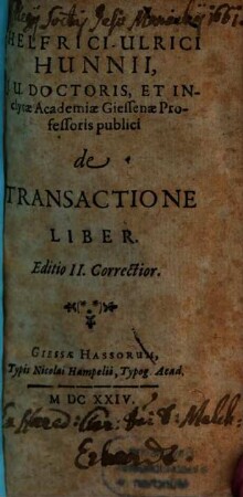 De Transactione liber