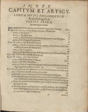Index Capitum et Articulorum