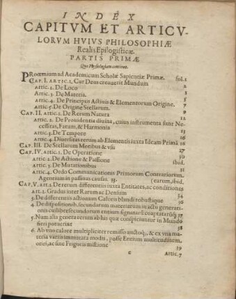Index Capitum et Articulorum