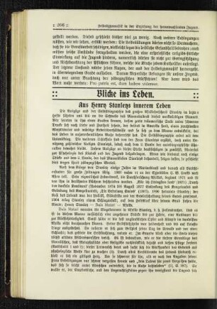 Aus Henry Stanleys innerem Leben