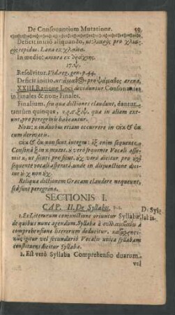 Cap. II. De Syllabis.