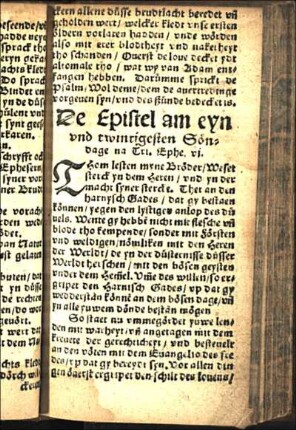 De Epistel am eyn vnd twintigesten Söndage na Tri. Ephe. vj. [Euangelion am eyn vnd twintigesten Söndage na Trinita. Johan. iiij.]