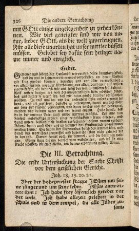 326-354, Die III. Betrachtung.
