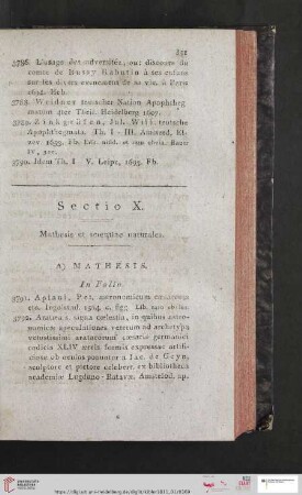 A) Mathesis (Nr. 3791 - 3782)
