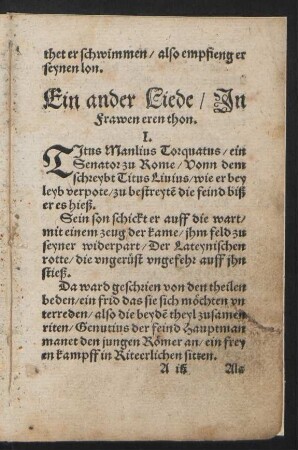 Ein ander Liede/ Jn || Frawen eren thon. ||