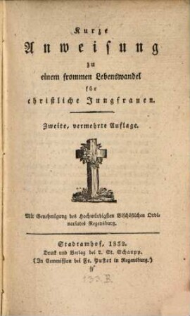 Kurze Anweisung zu einem frommen Lebenswandel für christliche Jungfrauen