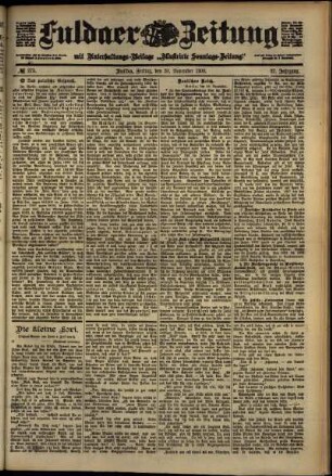 Ausgabe vom Freitag, den 30. November 1900.