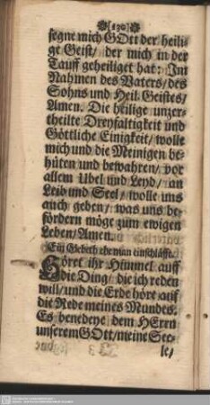 Ein Gebeth ehe man einschläfft