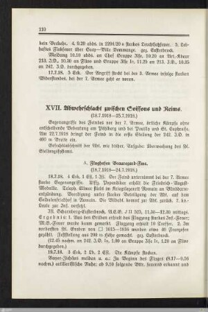 XVII. Abwehrschlacht zwischen Soissons und Reims