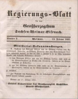 Nr. 5 : 15. Februar 1851