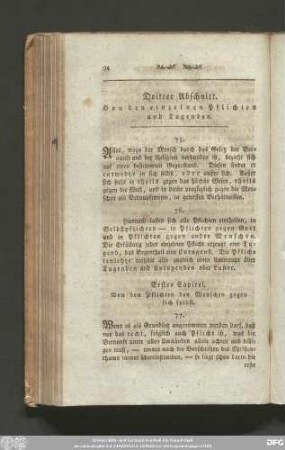 Dritter Abschnitt. Von den einzelnen Pflichten und Tugenden.