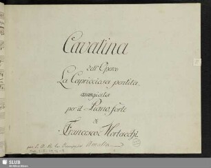 Cavatina: Non so dov'è io più non l'ho
