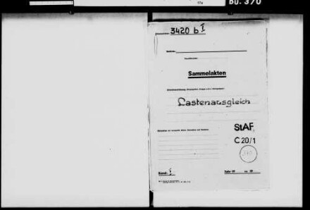Verschiedene einzelne Rechtsfragen des Lastenausgleichs