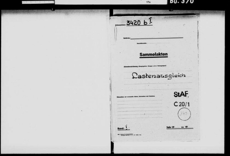 Verschiedene einzelne Rechtsfragen des Lastenausgleichs
