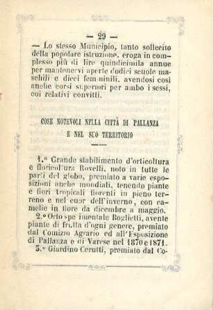 Cose notevoli nella città di Pallanza e nel suo territorio