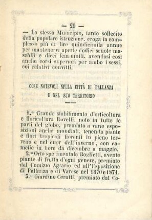 Cose notevoli nella città di Pallanza e nel suo territorio