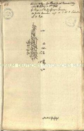 Handschrift über Schießversuche mit einer achtzehnpfündigen schweren Haubitze