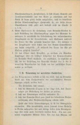 I. B. Anwendung der materiellen Vorschriften