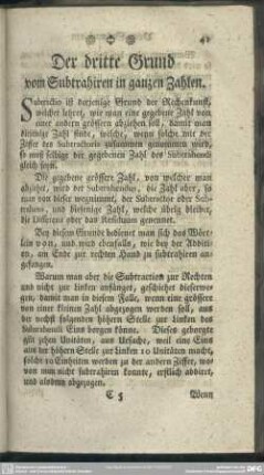 Der dritte Grund vom Subtrahiren in ganzen Zahlen