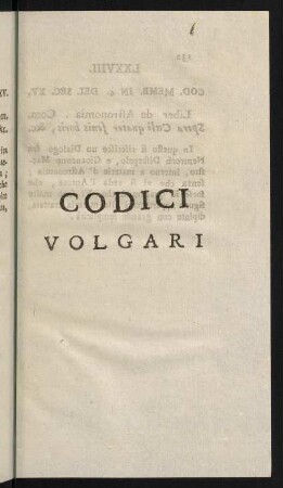 133-379, Codici Volgari