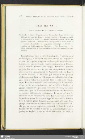 Chapitre XXIII. Groupe permien ou du calcaire magnésien