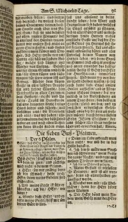 Die sieben Buß-Psalmen.