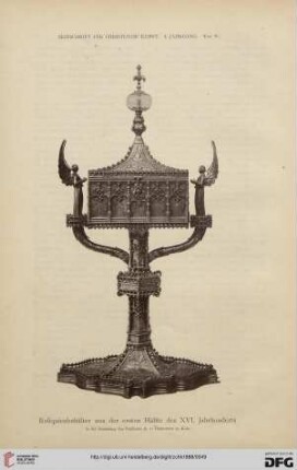 Reliquienbehälter aus der ersten Hälfte des XVI. Jahrhunderts