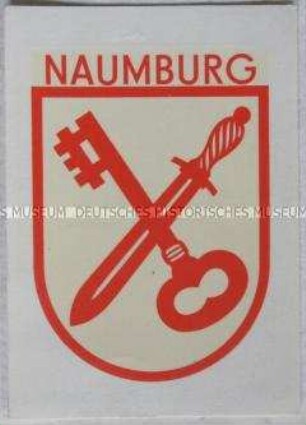 Werbeaufkleber der Stadt Naumburg mit Stadtwappen