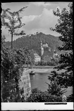 Blick auf Bad Schandau an der Elbe