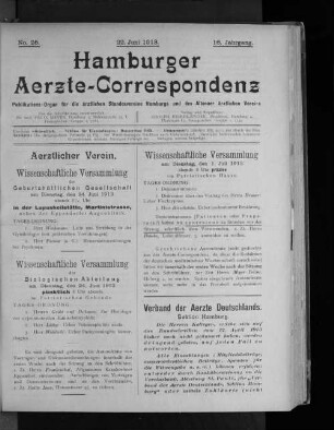 No. 25. 22. Juni 1913. 16. Jahrgang.