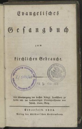 Evangelisches Gesangbuch zum kirchlichen Gebrauche