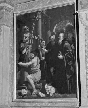 Altar des Heiligen Benedikt — Zerstörung heidnischer Idole durch den heiligen Benedikt
