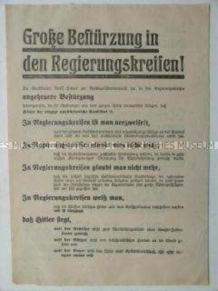 Flugblatt der NSDAP zur Reichspräsidentenwahl 1932 mit Betonung der Siegesgewißheit