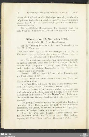 Sitzung vom 15. November 1895