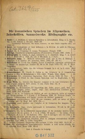 Lager-Verzeichnis. 225. 1891