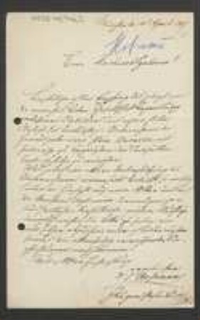 Brief von Joseph Hofmann an Unbekannt