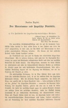 Der Marxismus und Hegelsche Dialektik
