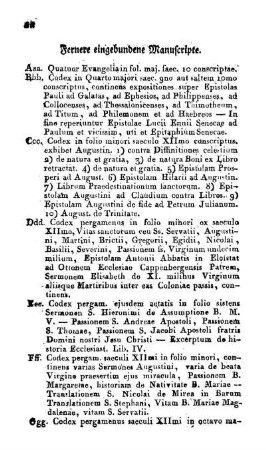 Fernere eingebundene Manuscripte.