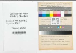 Entnazifizierung Walter Fischer, geb. 25.10.1903 (Studienrat)
