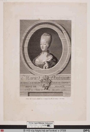 Bildnis Marie Antoinette, Königin von Frankreich, geb. Erzherzogin von Österreich