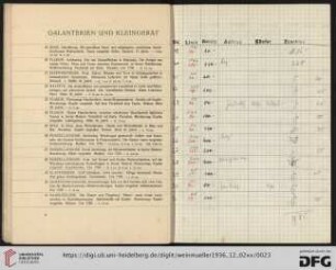Galanterien und Kleingerät (Nr. 19-44)